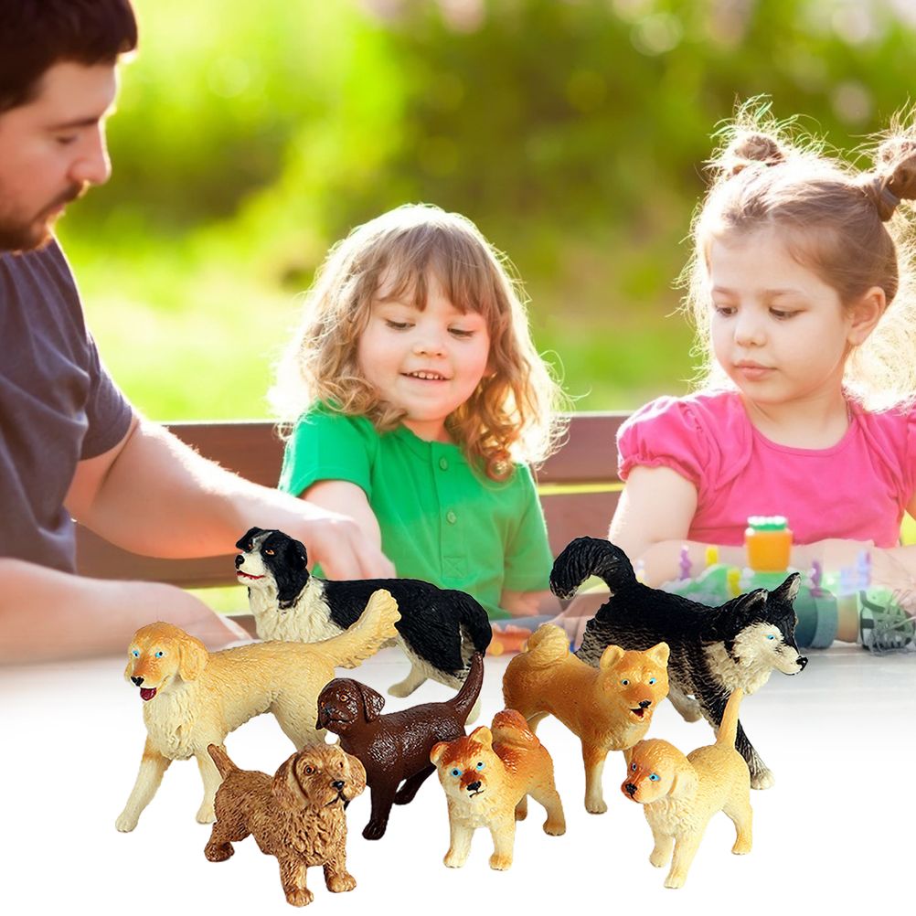 Dog Figurines Model Toy Set Simulation PVC Dog Figures Animals Toy Playset Educational Learning Toys for Kids V1294-YM0523-10335590