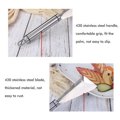 Stainless Steel Fruit Carving Cutter DIY Platter Decoration Triangular Shape Carving Tools with Durable V1294-YM0523-10335598