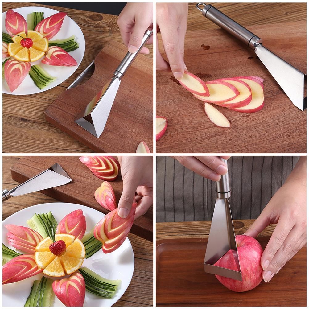 Stainless Steel Fruit Carving Cutter DIY Platter Decoration Triangular Shape Carving Tools with Durable V1294-YM0523-10335598