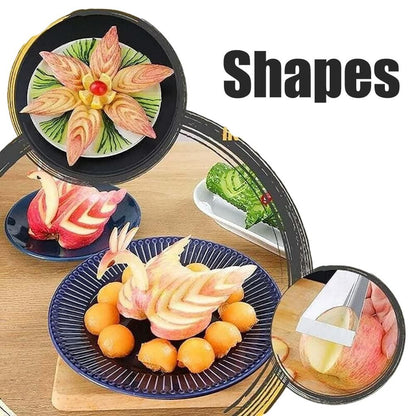 Stainless Steel Fruit Carving Cutter DIY Platter Decoration Triangular Shape Carving Tools with Durable V1294-YM0523-10335598