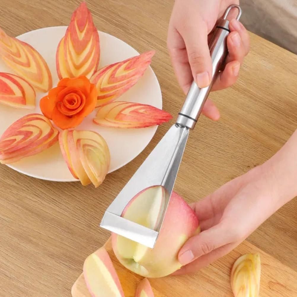 Stainless Steel Fruit Carving Cutter DIY Platter Decoration Triangular Shape Carving Tools with Durable V1294-YM0523-10335598