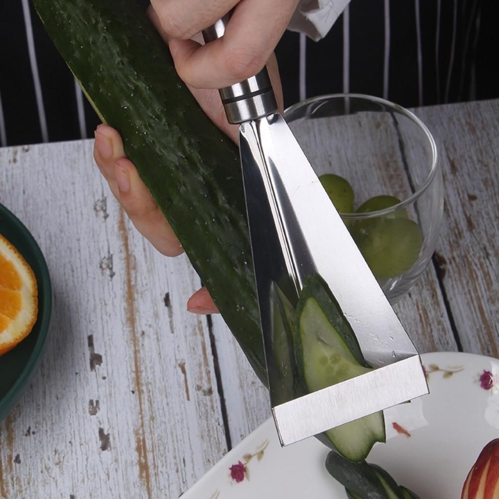 Stainless Steel Fruit Carving Cutter DIY Platter Decoration Triangular Shape Carving Tools with Durable V1294-YM0523-10335598
