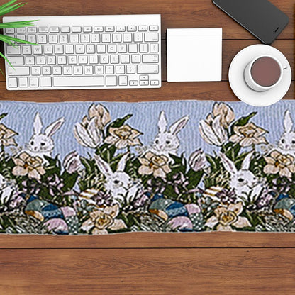 Dinner Party Table Decoration Easter Bunny Table Runner for Kitchen and Wine Cabinets Knitted Rabbit Table V1294-YM0523-10335663