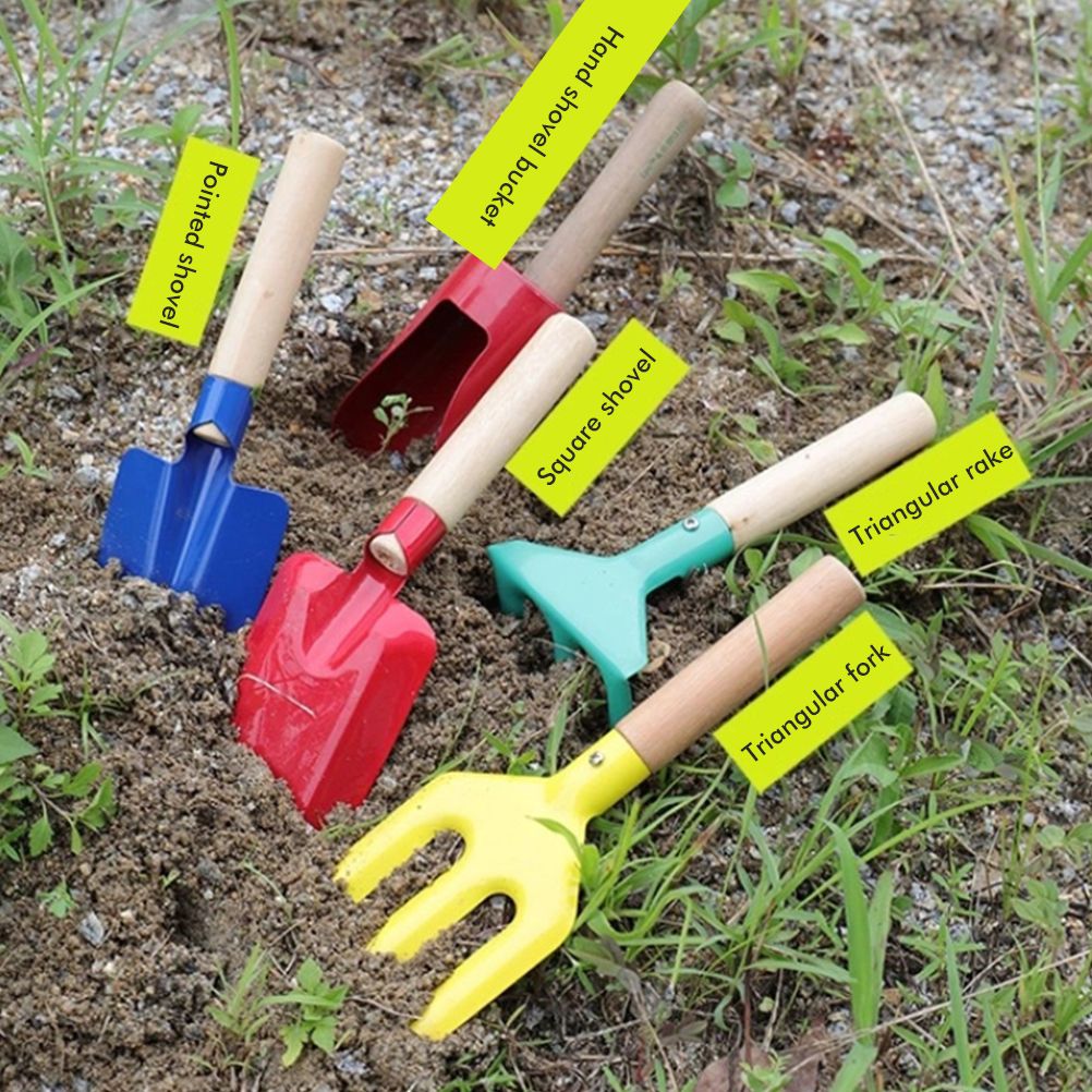 5 Pcs Kid Mini Gardening Tool Set Outdoor Plants DIY Tools Garden Planting Tool Kit for Children V1294-YM0523-10335704