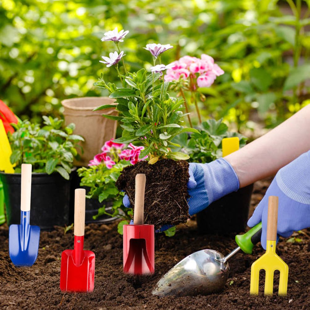 5 Pcs Kid Mini Gardening Tool Set Outdoor Plants DIY Tools Garden Planting Tool Kit for Children V1294-YM0523-10335704
