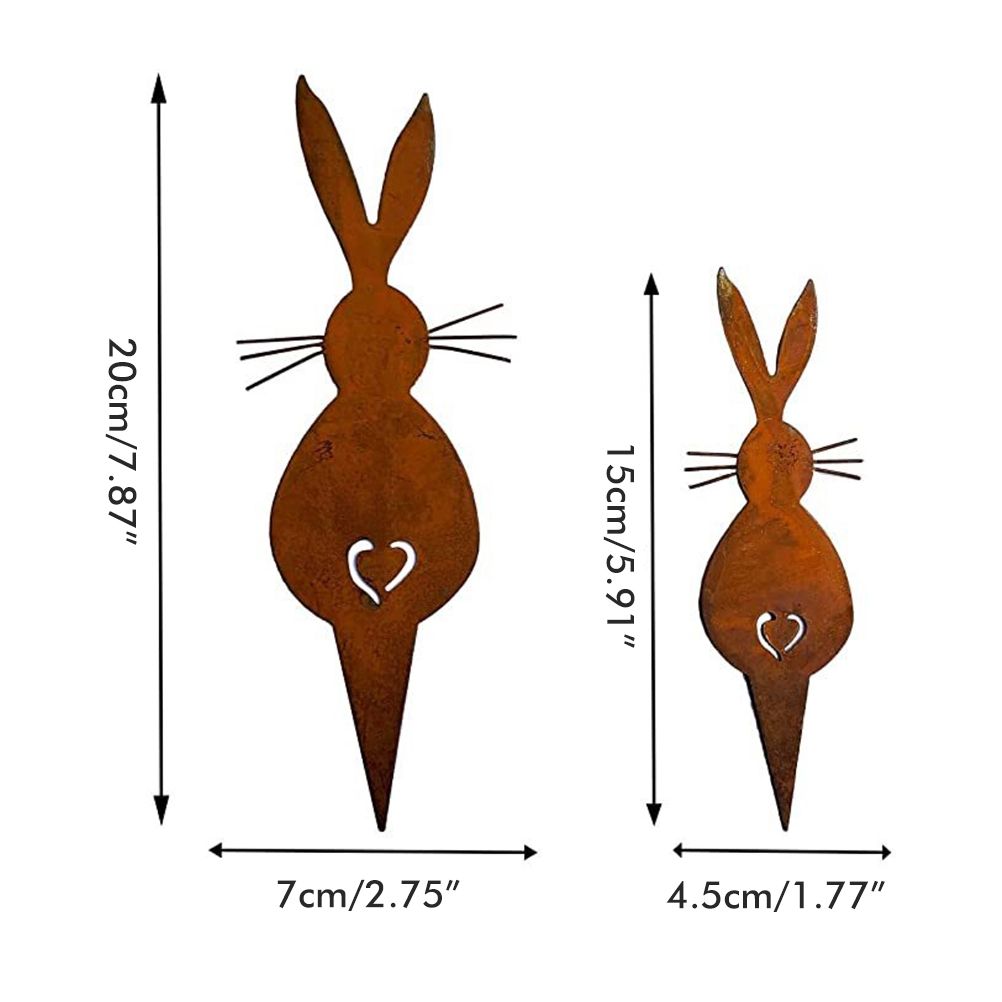 Easter Iron Bunny Adornments Easter Crafts Decorations for Lawn Garden Ornament V1294-YM0523-10335730