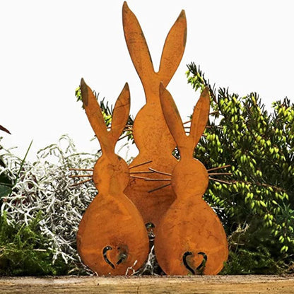 Easter Iron Bunny Adornments Easter Crafts Decorations for Lawn Garden Ornament V1294-YM0523-10335730