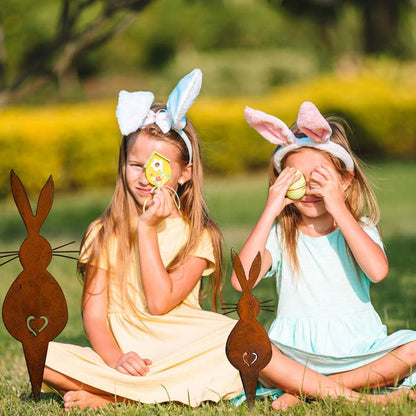 Easter Iron Bunny Adornments Easter Crafts Decorations for Lawn Garden Ornament V1294-YM0523-10335730