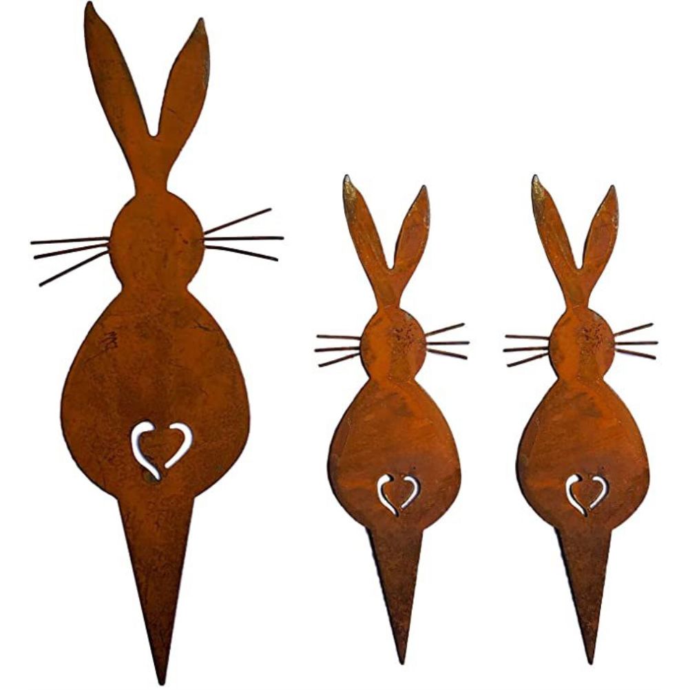 Easter Iron Bunny Adornments Easter Crafts Decorations for Lawn Garden Ornament V1294-YM0523-10335731