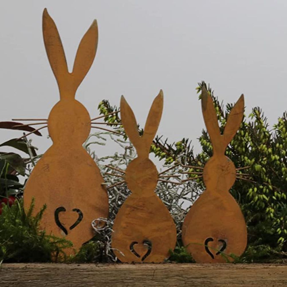Easter Iron Bunny Adornments Easter Crafts Decorations for Lawn Garden Ornament V1294-YM0523-10335731