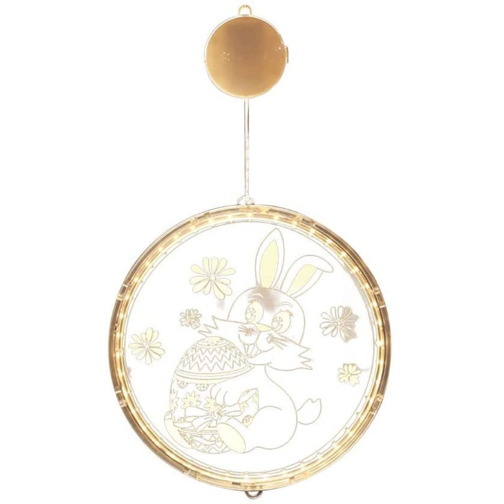 Easter LED Lights with Suction Cups Window Hanging Decoration Lights 3D Acrylic Lights for Home Dining Room V1294-YM0523-10335751