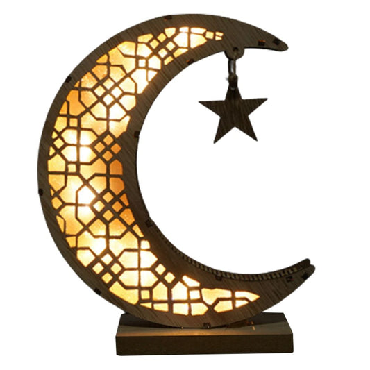 Ramadan LED Decorative Lights Wooden Crafts Night Light for Muslim Ramadan Gift Islamic Wall Table Decoration V1294-YM0523-10335754