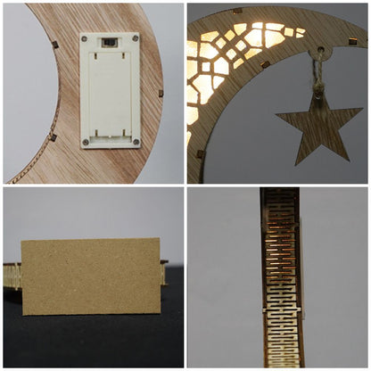 Ramadan LED Decorative Lights Wooden Crafts Night Light for Muslim Ramadan Gift Islamic Wall Table Decoration V1294-YM0523-10335754