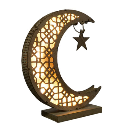 Ramadan LED Decorative Lights Wooden Crafts Night Light for Muslim Ramadan Gift Islamic Wall Table Decoration V1294-YM0523-10335754
