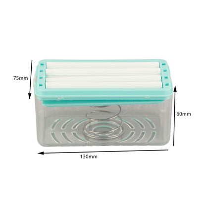 Multifunctional Soap Box with Bubbler Soap Tray Soap Saver Case for Bathroom Gym Business Trip V1294-YM0523-10335772