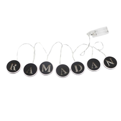 Ramadan LED String Light Decoration Wooden Hollow Letters Pendant for Ramadan Eid Mubarak Home Decor V1294-YM0523-10335793