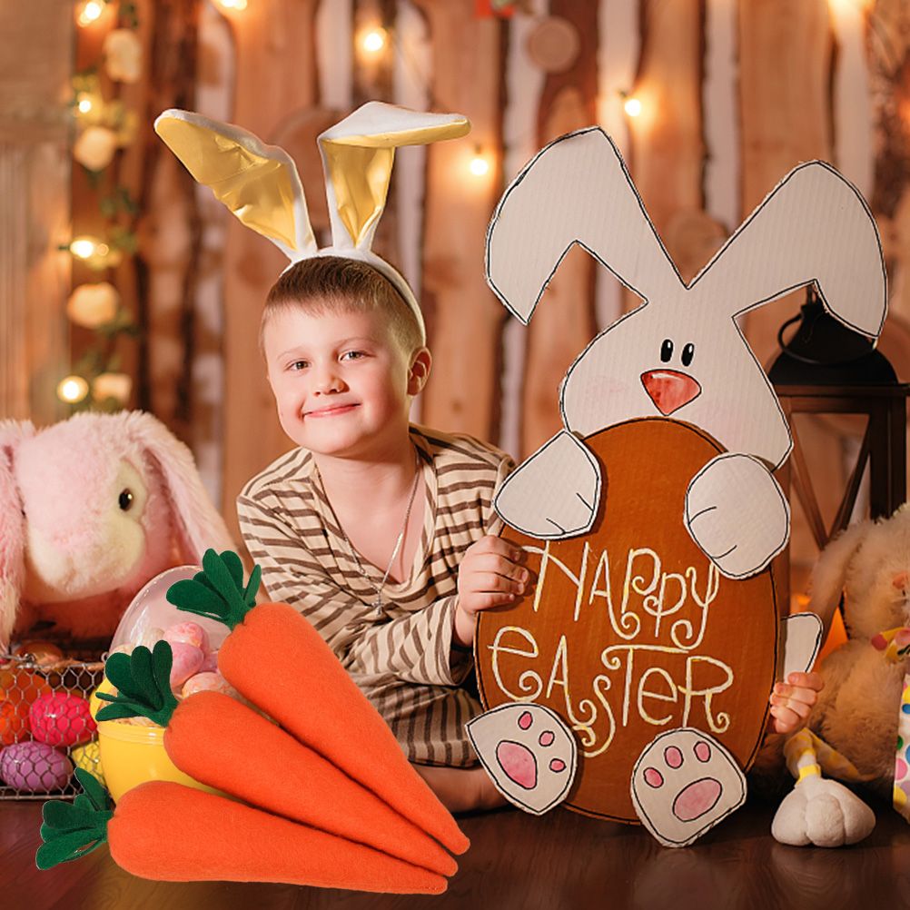 Easter Carrot Ornaments Simulation Carrot Decoration Artificial Carrot Decors for Hanging on Wall Window or V1294-YM0523-10336004