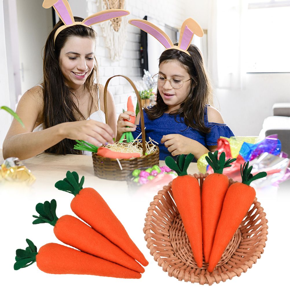 Easter Carrot Ornaments Simulation Carrot Decoration Artificial Carrot Decors for Hanging on Wall Window or V1294-YM0523-10336004