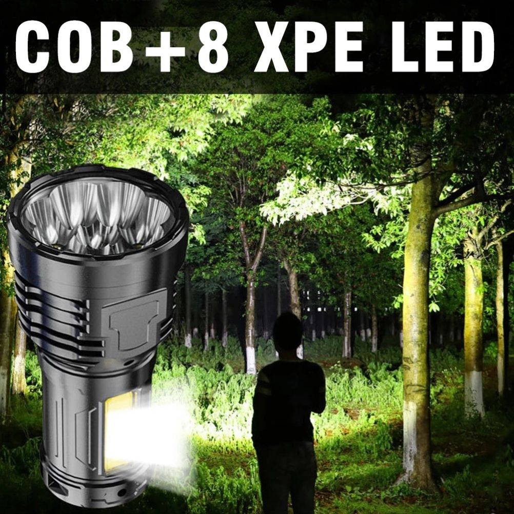 LED Outdoor Flashlight USB Rechargeable Super Bright Flashlight for Outdoor Camping Fishing Hiking V1294-YM0523-10336025