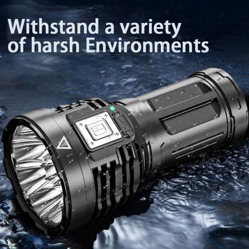 LED Outdoor Flashlight USB Rechargeable Super Bright Flashlight for Outdoor Camping Fishing Hiking V1294-YM0523-10336025