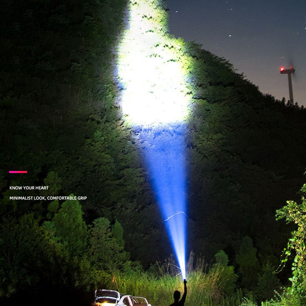 LED Outdoor Flashlight USB Rechargeable Super Bright Flashlight for Outdoor Camping Fishing Hiking V1294-YM0523-10336025