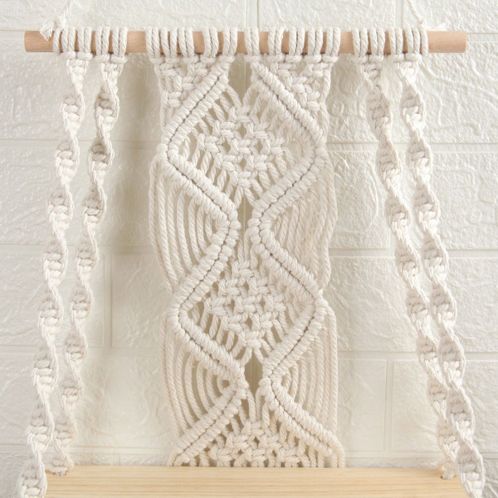 Boho Macrame Wall Hanging Shelf Macrame Wall Decor Woven Tassel Tapestry Wall Shelf Handmade Cotton Rope V1294-YM0523-10336076