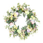 Easter Wreath Easter Eggs Daisy Garland Simulation Plants Door Hanger Easter Decoration V1294-YM0523-10336318