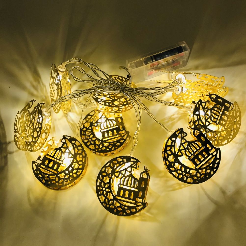 Ramadan Eid String Light Battery Operated Moon Star Lamp Mubarak Moon LED String Lights for Indoor Ramadan V1294-YM0523-10336538
