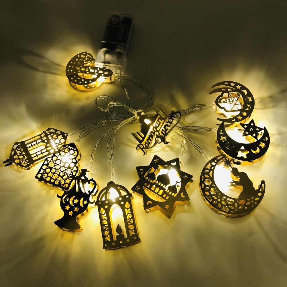 Ramadan Eid String Light Battery Operated Moon Star Lamp Mubarak Moon LED String Lights for Indoor Ramadan V1294-YM0523-10336538
