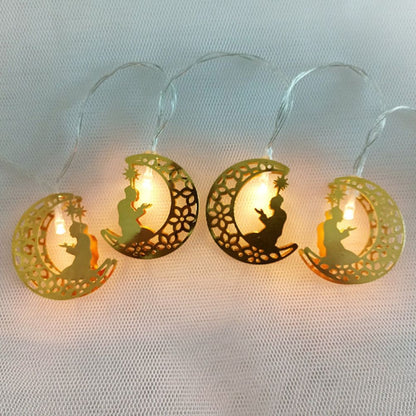 Ramadan Eid String Light Battery Operated Moon Star Lamp Mubarak Moon LED String Lights for Indoor Ramadan V1294-YM0523-10336539