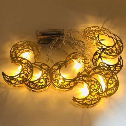 Ramadan Eid String Light Battery Operated Moon Star Lamp Mubarak Moon LED String Lights for Indoor Ramadan V1294-YM0523-10336541
