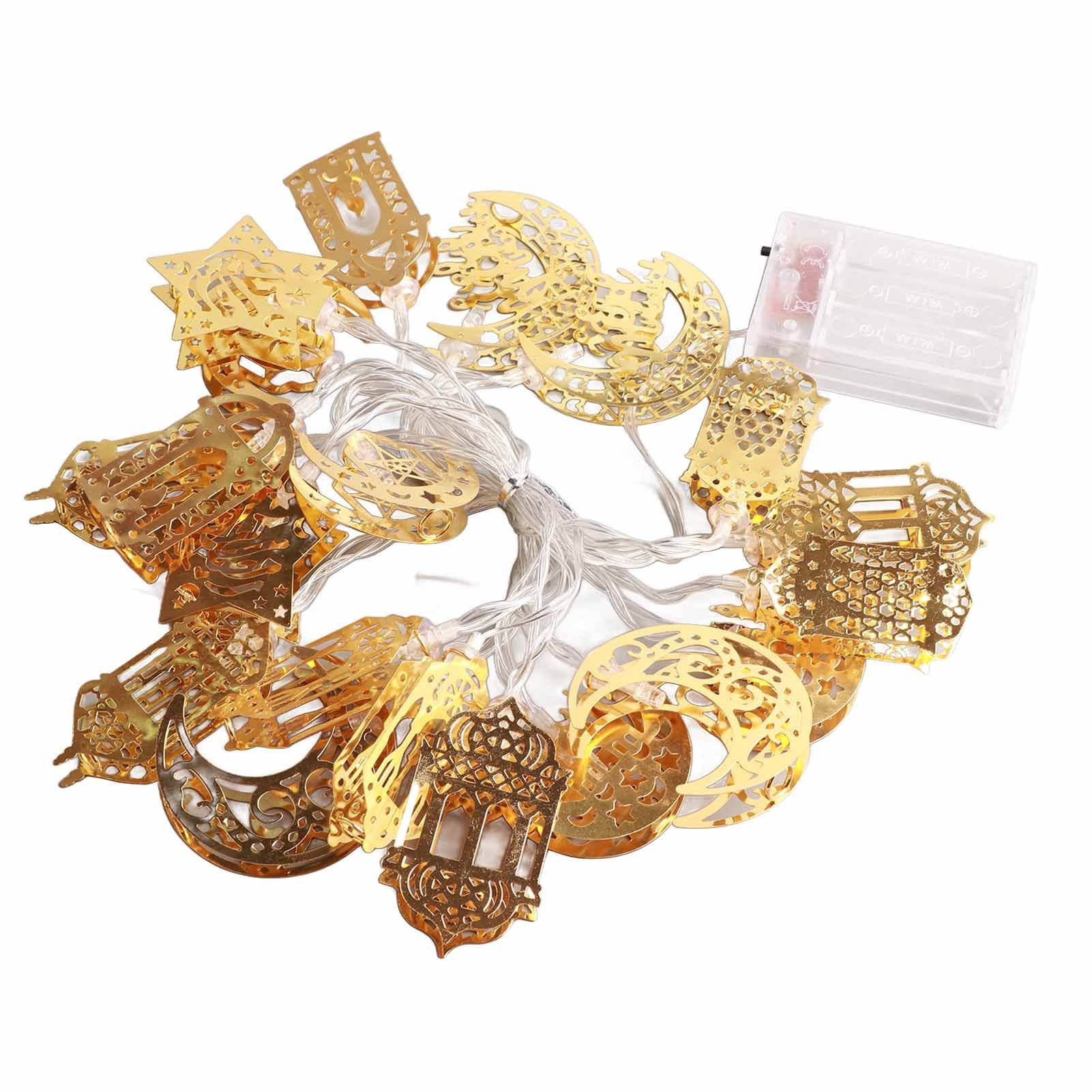 Ramadan Eid String Light Battery Operated Moon Star Lamp Mubarak Moon LED String Lights for Indoor Ramadan V1294-YM0523-10336542