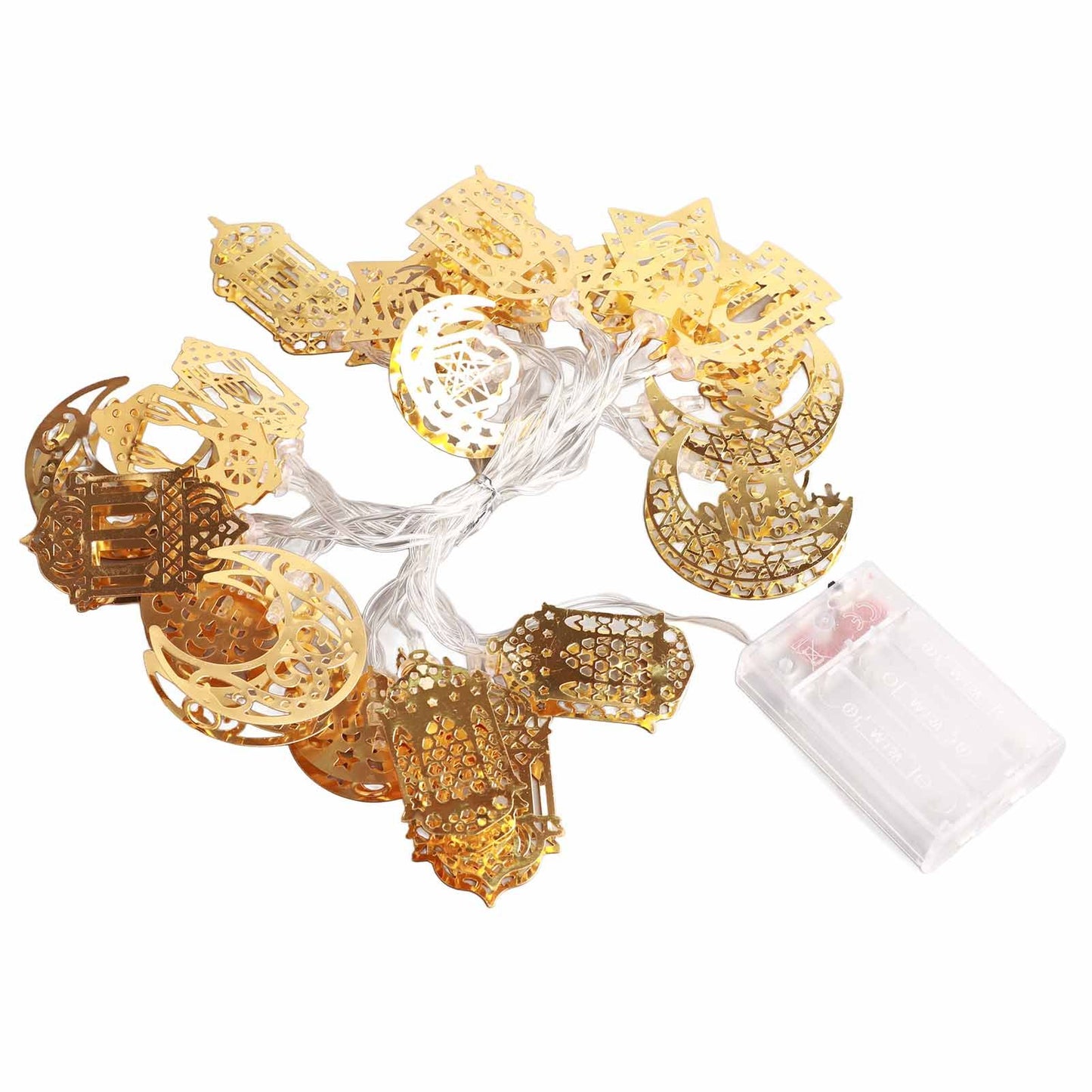 Ramadan Eid String Light Battery Operated Moon Star Lamp Mubarak Moon LED String Lights for Indoor Ramadan V1294-YM0523-10336542