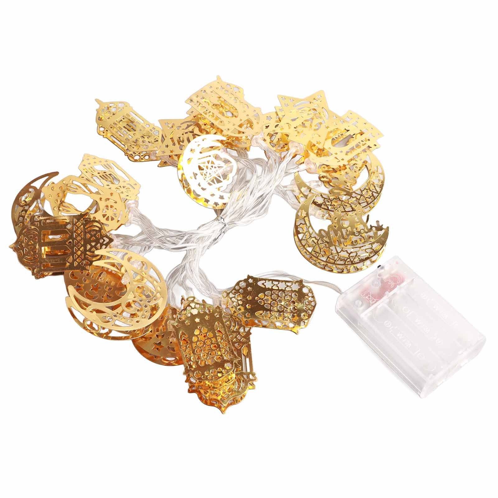 Ramadan Eid String Light Battery Operated Moon Star Lamp Mubarak Moon LED String Lights for Indoor Ramadan V1294-YM0523-10336542