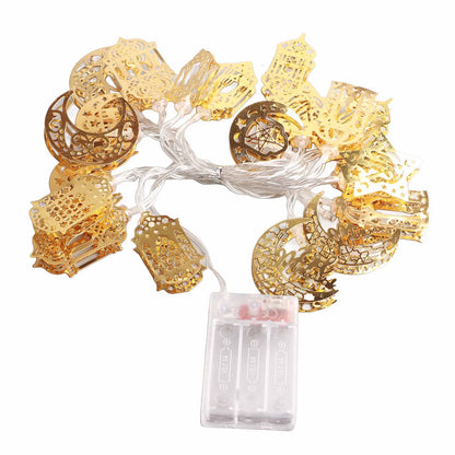 Ramadan Eid String Light Battery Operated Moon Star Lamp Mubarak Moon LED String Lights for Indoor Ramadan V1294-YM0523-10336542