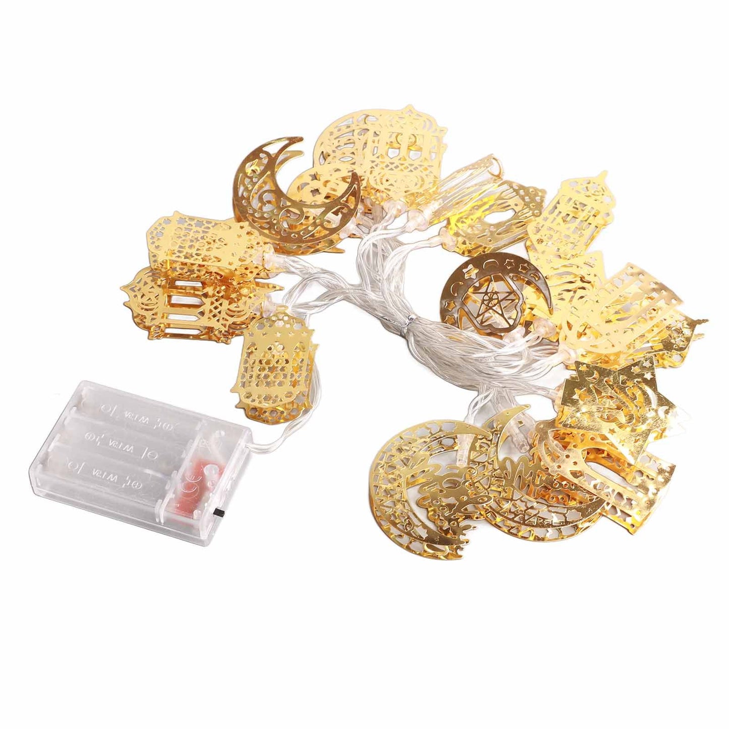 Ramadan Eid String Light Battery Operated Moon Star Lamp Mubarak Moon LED String Lights for Indoor Ramadan V1294-YM0523-10336542