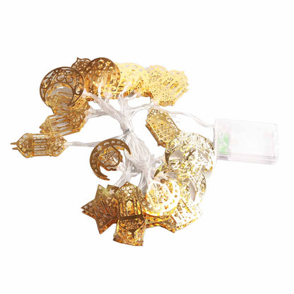 Ramadan Eid String Light Battery Operated Moon Star Lamp Mubarak Moon LED String Lights for Indoor Ramadan V1294-YM0523-10336542