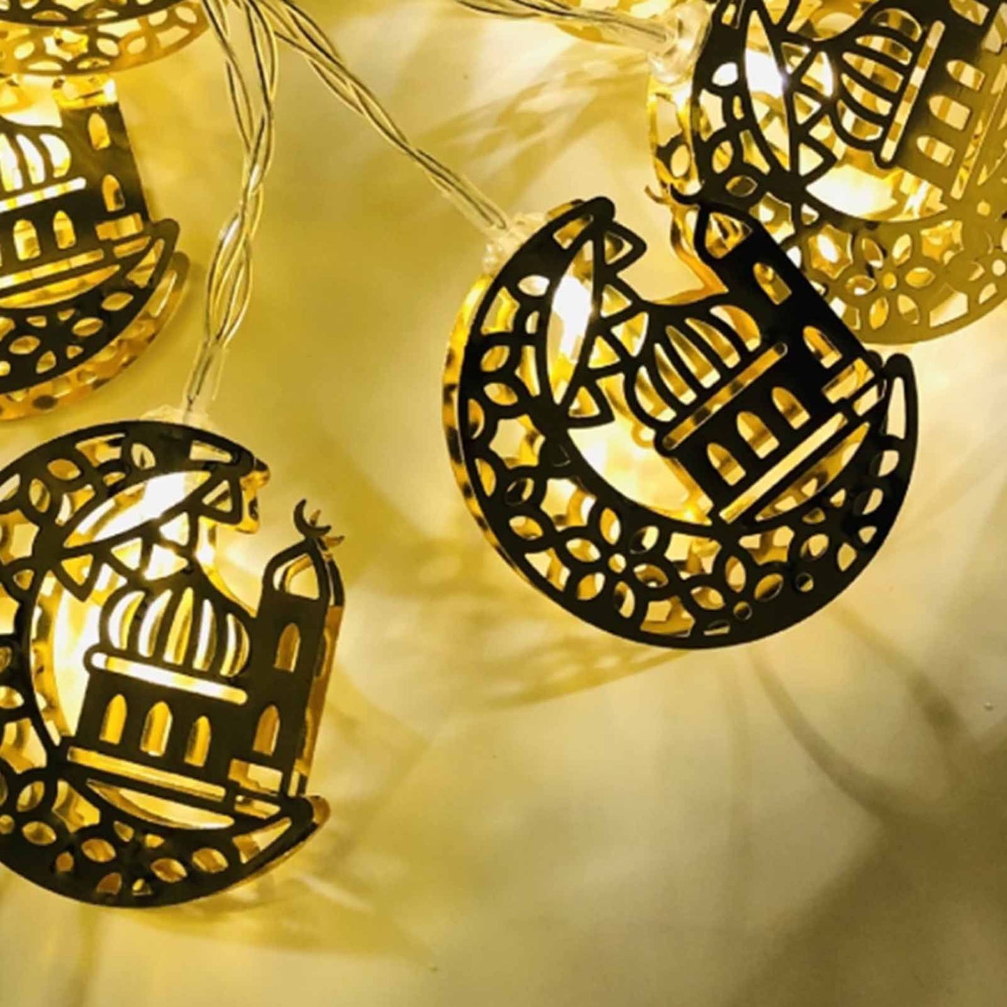 Ramadan Eid String Light Battery Operated Moon Star Lamp Mubarak Moon LED String Lights for Indoor Ramadan V1294-YM0523-10336542