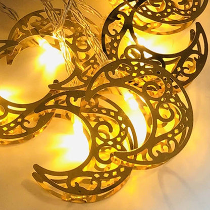 Ramadan Eid String Light Battery Operated Moon Star Lamp Mubarak Moon LED String Lights for Indoor Ramadan V1294-YM0523-10336542