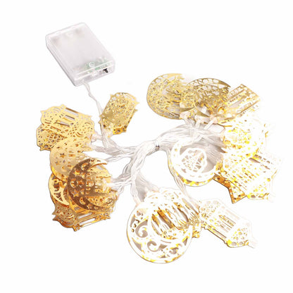 Ramadan Eid String Light Battery Operated Moon Star Lamp Mubarak Moon LED String Lights for Indoor Ramadan V1294-YM0523-10336542