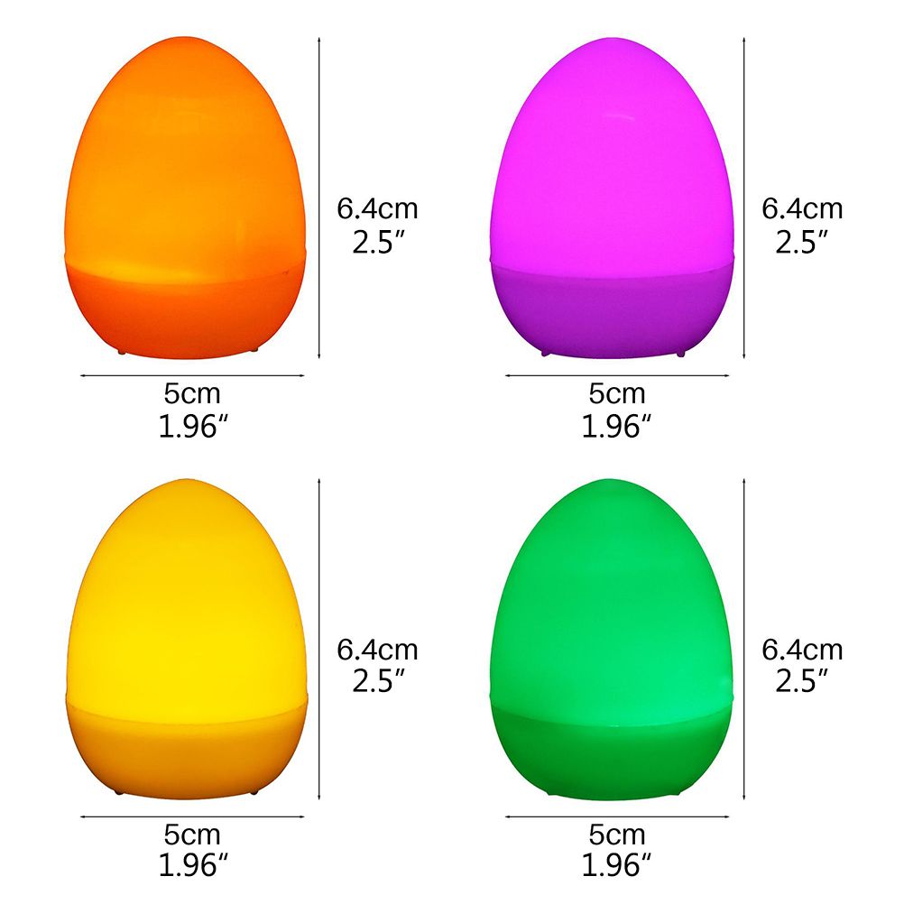 12Pcs Easter LED Luminous Egg Battery Operated Easter Simulation Decoration for Home Living Room Garden V1294-YM0523-10336899