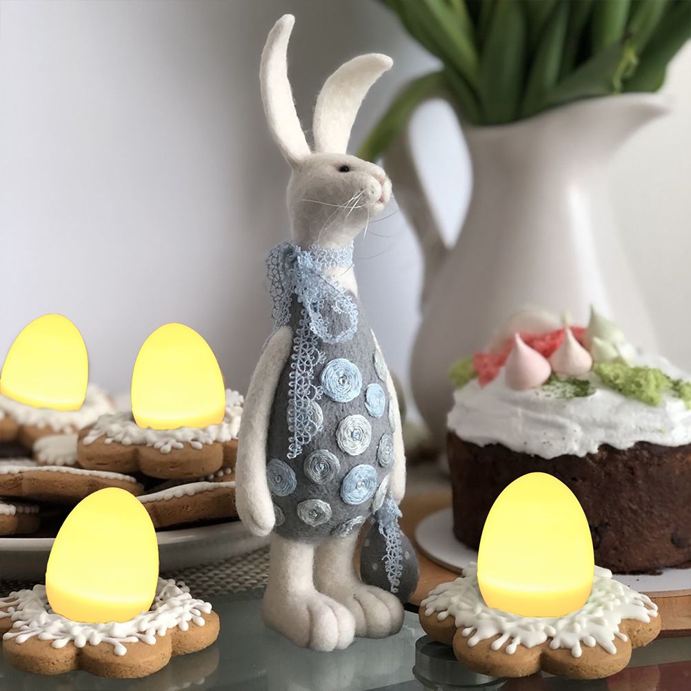 12Pcs Easter LED Luminous Egg Battery Operated Easter Simulation Decoration for Home Living Room Garden V1294-YM0523-10336899