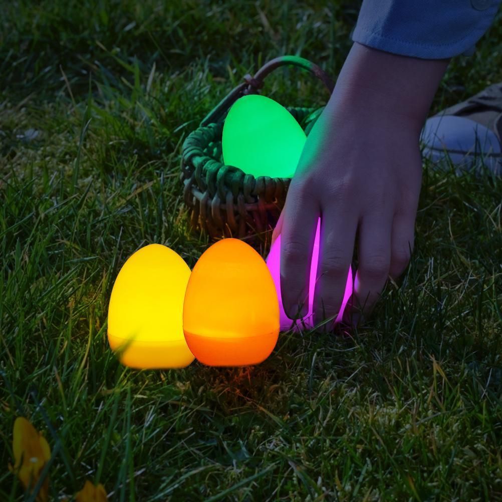 12Pcs Easter LED Luminous Egg Battery Operated Easter Simulation Decoration for Home Living Room Garden V1294-YM0523-10336899