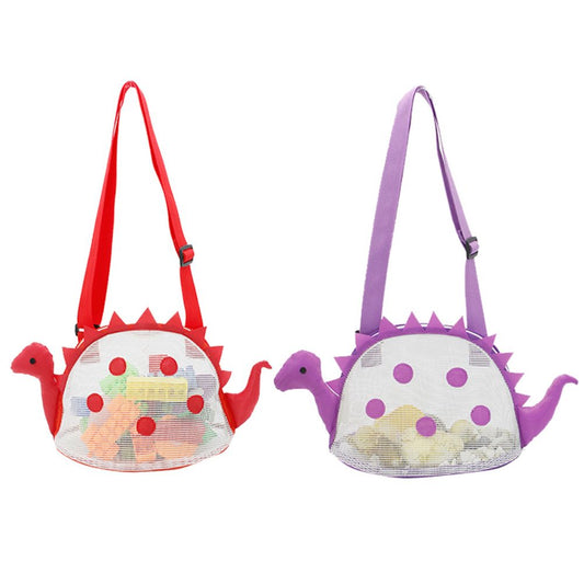 Dinosaur Mesh Beach Bag for Kids Shell Collecting Totes Portable Beach Holding Bag for Boys and Girls V1294-YM0523-10336950