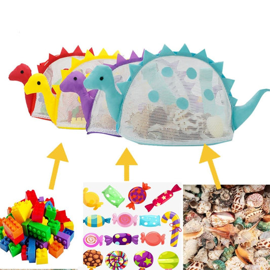 Dinosaur Mesh Beach Bag for Kids Shell Collecting Totes Portable Beach Holding Bag for Boys and Girls V1294-YM0523-10336950