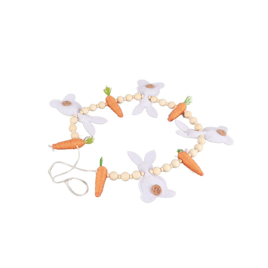 Easter Bunny Carrot Wreath Decor Spring Garland for Home Party Supplies Happy Easter Party Gifts V1294-YM0523-10336963