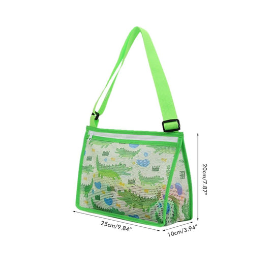 Children Beach Mesh Bag Kids Outdoor Net Storage Bag with Adjustable Strap Kids Sand Crossbody Bag for Toy V1294-YM0523-10337212