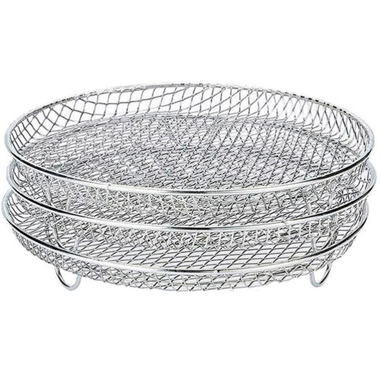 3 Pcs/Set Air Fryer Rack for 4.2QT-5.8QT Air Fryer Three Stackable Dehydrator Racks Stainless Steel Air Fryer V1294-YM0523-10337314