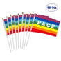 50/100Pcs Mini Peace Flag Rainbow Pacifist Flag Hand Held Polyester Peace Flag V1294-YM0523-10337352