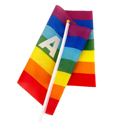 50/100Pcs Mini Peace Flag Rainbow Pacifist Flag Hand Held Polyester Peace Flag V1294-YM0523-10337352